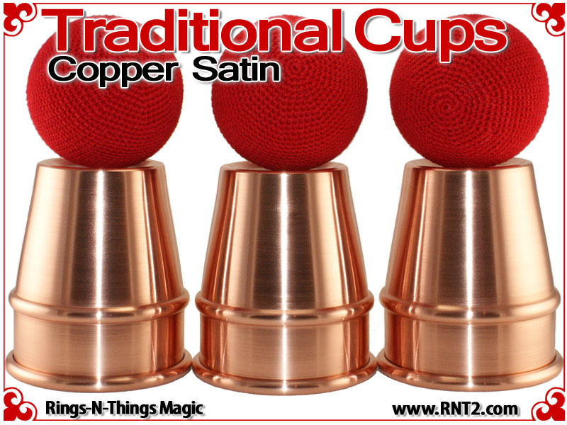 Traditional Tapered Cups Copper Satin Finish RingsNThings Magic