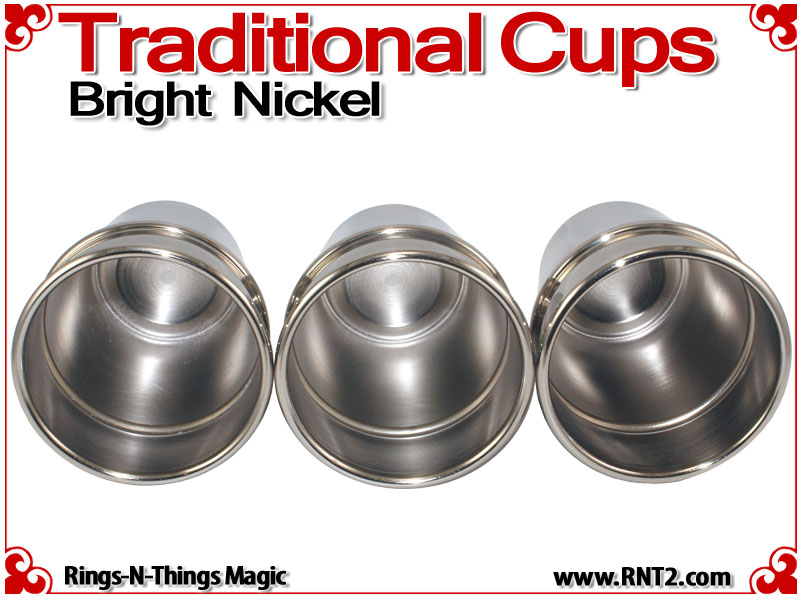 Traditional Tapered Cups Copper Bright Nickel RingsNThings Magic