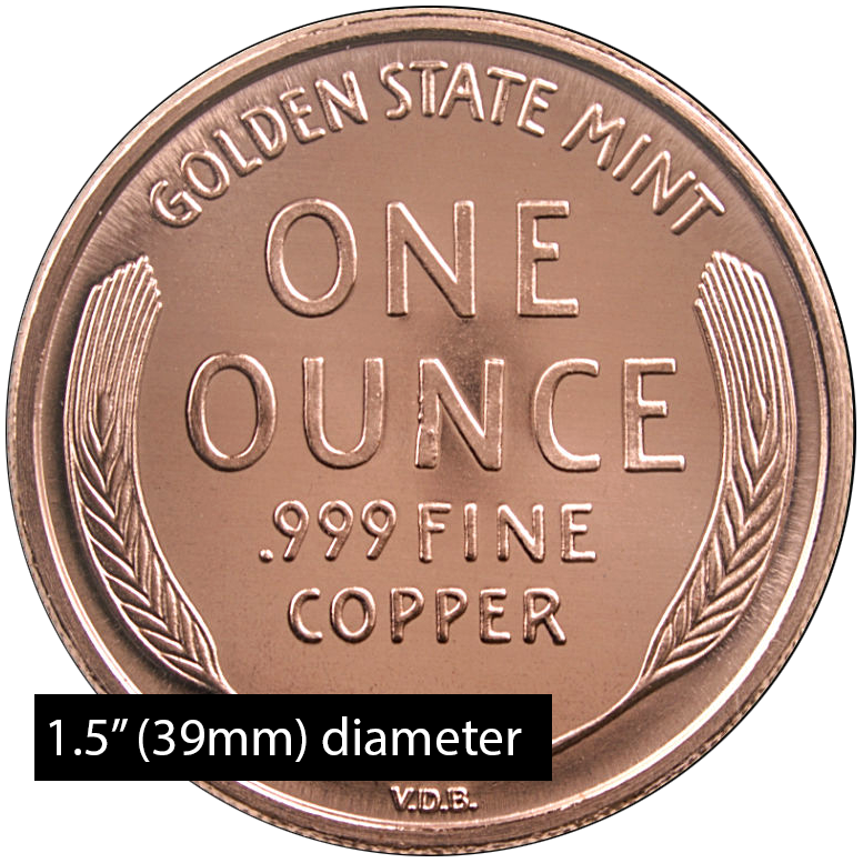 Jumbo Large 99.9% Copper Novelty Penny