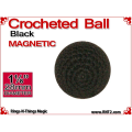 Black Crochet Ball | 1 1/8 Inch (28mm) | Magnetic