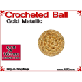 Gold Metallic Crochet Ball | 5/8 Inch (16mm)