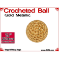 Gold Metallic Crochet Ball | 7/8 Inch (22mm)