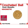 Gold Metallic Crochet Ball | 5/8 Inch (16mm) | Magnetic