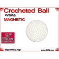 White Crochet Ball | 7/8 Inch (22mm) | Magnetic