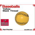 Yellow Leather Baseball | 1 Inch (25mm) by Leo Smetsers