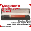 Magicians Break-down Wand | Chechen & Cat's Eye Swirl
