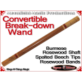 Convertible Break-Down Wand | Burmese Rosewood & Spalted Beech 4
