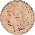 Copper Morgan - Quarter Size (26.57mm)