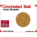 Gold Metallic Crochet Ball | 1 Inch (25mm)