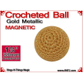Gold Metallic Crochet Ball | 1 1/8 Inch (28mm) | Magnetic
