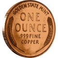 Copper Lincoln Wheat Penny - 39mm - reverse