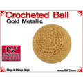 Gold Metallic Crochet Ball | 1 3/8 Inch (35mm)