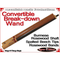 Convertible Break-Down Wand | Burmese Rosewood & Spalted Beech 5