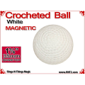 White Crochet Ball | 1 3/8 Inch (35mm) | Magnetic
