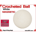 White Crochet Ball | 1 5/8 Inch (41mm) | Magnetic