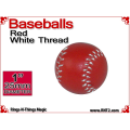 Red Leather Baseball | 1 Inch (25mm) by Leo Smetsers