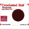 Burgundy Crochet Ball | 1 1/8 Inch (28mm) | Magnetic