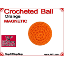 Orange Crochet Ball | 7/8 Inch (22mm) | Magnetic