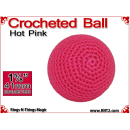 Hot Pink Crochet Ball | 1 5/8 Inch (41mm)