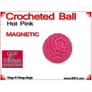 Hot Pink Crochet Ball | 5/8 Inch (16mm) | Magnetic