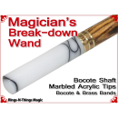 Magicians Break-Down Wand | Bocote & Marbled Acrylic Tips