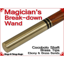 Magicians Break-Down Wand | Cocobolo & Brass Tips