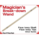 Magicians Break-Down Wand | Ivory & Ivory Tips