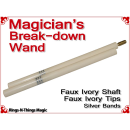Magicians Break-Down Wand | Ivory & Ivory Tips