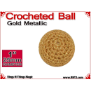 Gold Metallic Crochet Ball | 1 Inch (25mm)