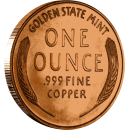 Copper Lincoln Wheat Penny - 39mm - reverse