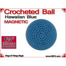 Hawaiian Blue Crochet Ball | 1 3/8 Inch (35mm) | Magnetic