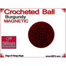 Burgundy Crochet Ball | 1 Inch (25mm) Magnetic