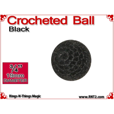 Black Crochet Ball | 3/4 Inch (19mm)
