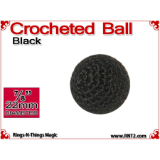 Black Crochet Ball | 7/8 Inch (22mm)