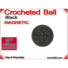 Black Crochet Ball | 5/8 Inch | Magnetic