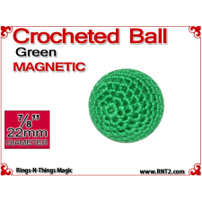Green Crochet Ball | 7/8 Inch (22mm) | Magnetic