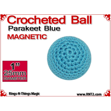 Parakeet Blue Crochet Ball | 1 Inch (25mm) | Magnetic