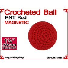 RNT Red Crochet Ball | 1 1/8 Inch (28mm) | Magnetic