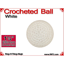 White Crochet Ball | 1 1/8 Inch (28mm)