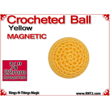 Yellow Crochet Ball | 7/8 Inch (22mm) | Magnetic