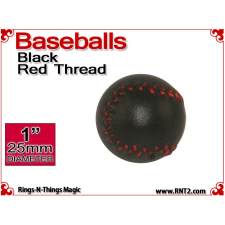 Black Leather Baseball | 1 Inch (25mm) by Leo Smetsers