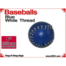 Blue Leather Baseball | 1 Inch (25mm) by Leo Smetsers