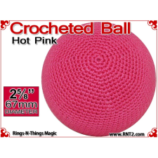 Hot Pink Crochet Ball | 2 5/8 Inch (67mm)