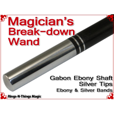 Magicians Break-Down Wand | Ebony & Silver