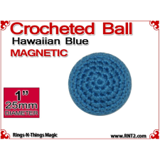 Hawaiian Blue Crochet Ball | 1 Inch (25mm) | Magnetic