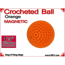 Orange Crochet Ball | 1 1/8 Inch (28mm) | Magnetic