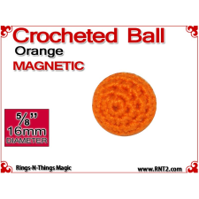 Orange Crochet Ball | 5/8 Inch (16mm) | Magnetic