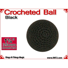 Black Crochet Ball | 1 3/8 Inch (35mm)