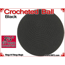 Black Crochet Ball | 2 5/8 Inch (67mm)