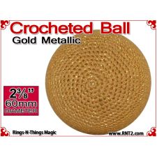 Gold Metallic Crochet Ball | 2 3/8 Inch (60mm)